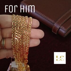 Italian Curb Chain Necklace – 18K Gold Plated (70 cm)