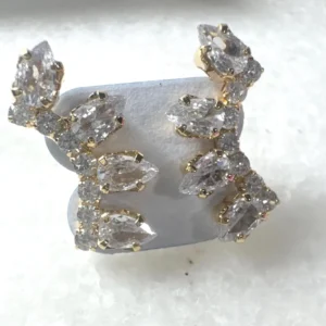 Zirconia Leaf Stud Earrings | Signature Collection